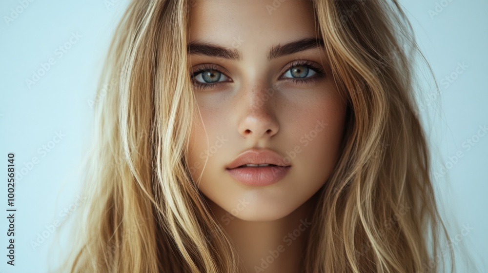 Thoughtful Expression of a Blonde Woman in Close-Up Thoughtful Expression of a Blonde Woman in Close-Up