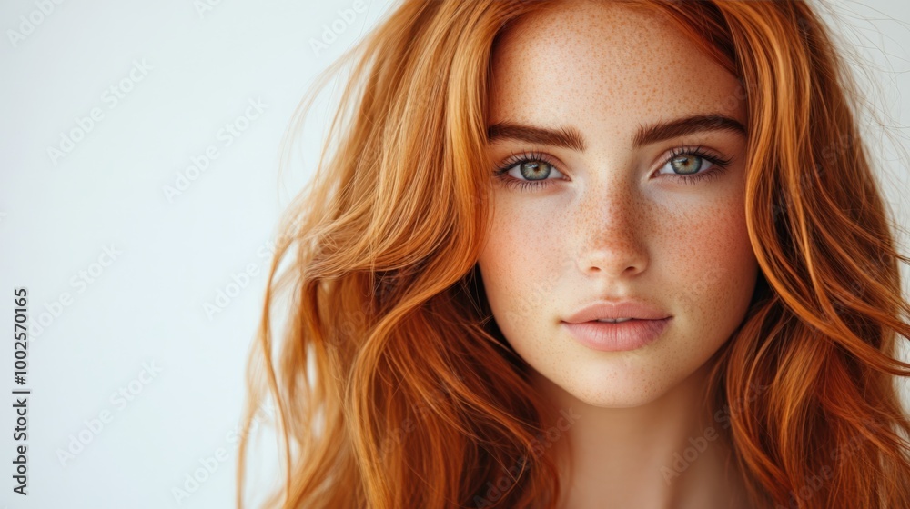 Youthful Red-Haired Girl in Focus Youthful Red-Haired Girl in Focus