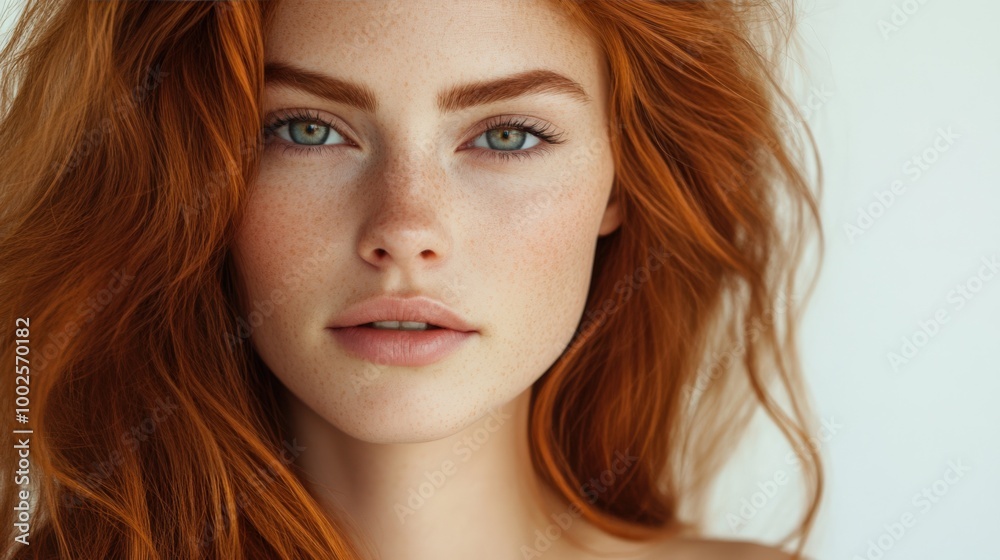 Youthful Red-Haired Girl in Focus Youthful Red-Haired Girl in Focus