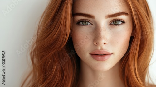 Close-up Portrait of a Red-Haired Girl