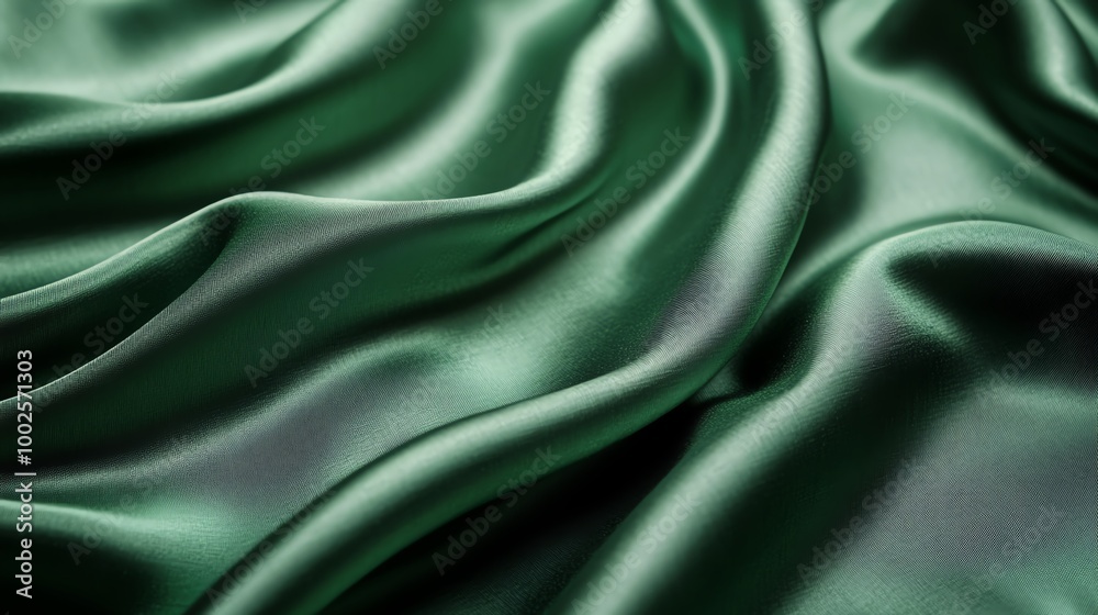 Luxurious green satin fabric with smooth texture, perfect for elegant design and fashion backgrounds. Luxurious green satin fabric with smooth texture, perfect for elegant design and fashion backgrounds.