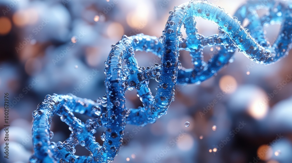 Blue DNA double helix on a white background, science and medical concept Blue DNA double helix on a white background, science and medical concept
