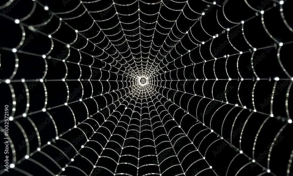 spider web in halloween day on black background