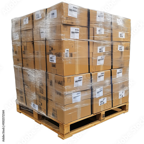 Boxes on pallet ready for shipping