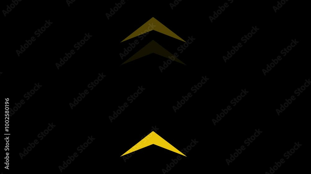Arrow animation by yellow color on black background. Arrow animation by yellow color on black background.