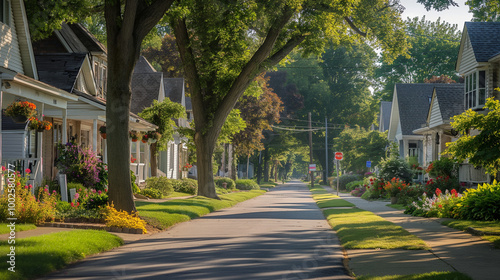 Quiet Avenue in a Small Town