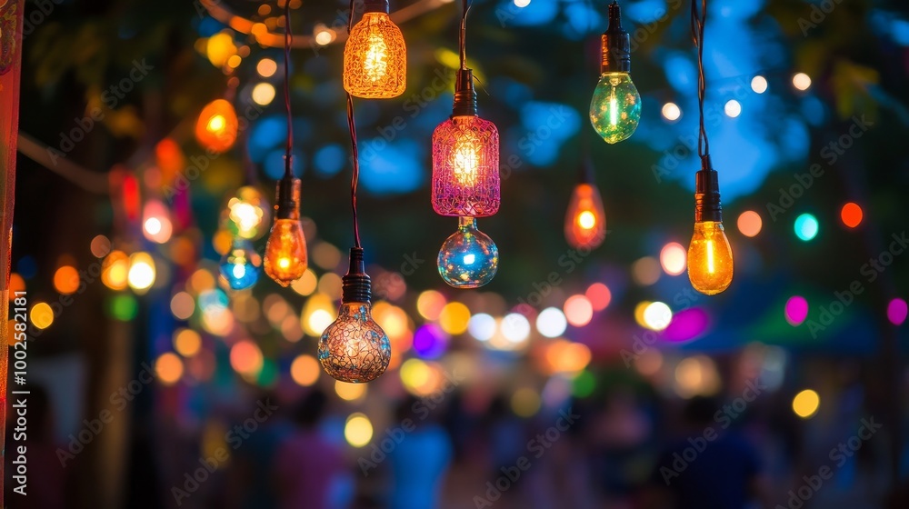 Lightbulb bokeh effect at the Thai Pet Festival Lightbulb bokeh effect at the Thai Pet Festival