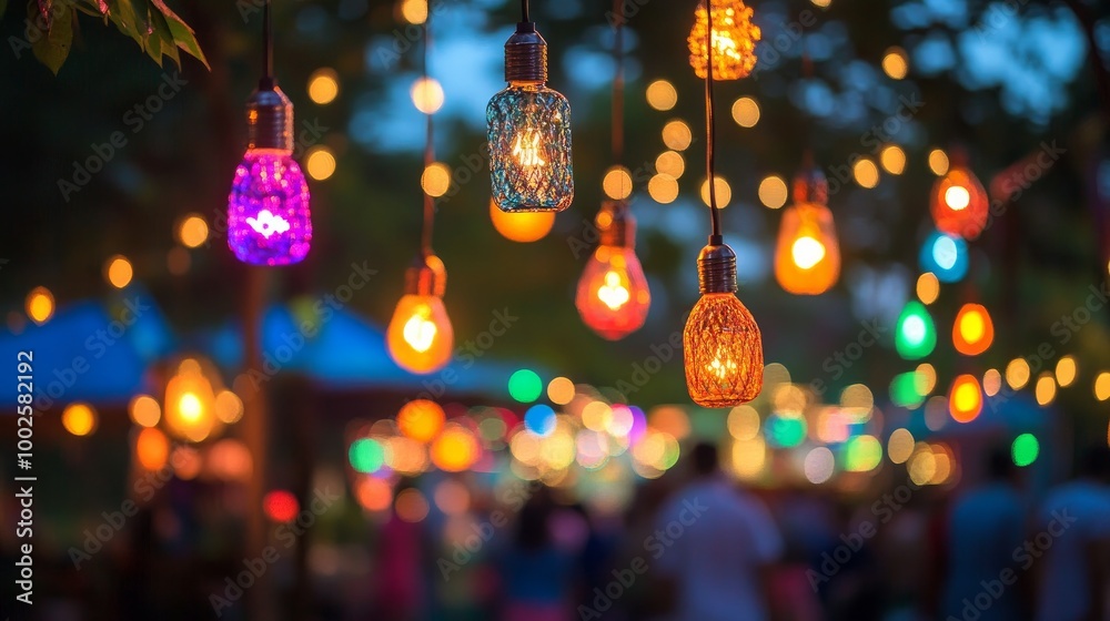 Lightbulb bokeh effect at the Thai Pet Festival Lightbulb bokeh effect at the Thai Pet Festival