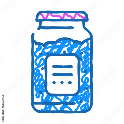 bottle for storage gluten free food doodle icon sketch vector. bottle for storage gluten free food sign. isolated symbol illustration