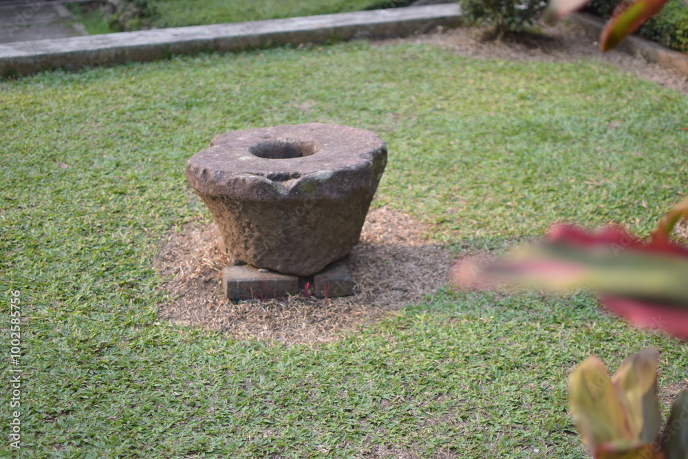 a mortar stone site left over from ancient times a mortar stone site left over from ancient times
