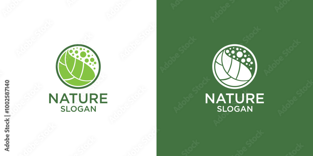 abstract leaf logo design vector