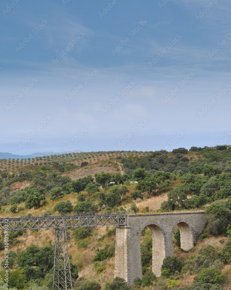 Old Portuguese railway bridge deactivated in the Tras-os-Montes area Old Portuguese railway bridge deactivated in the Tras-os-Montes area