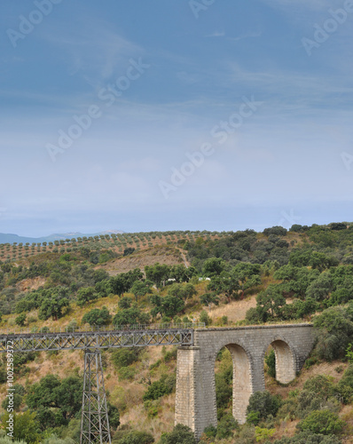 Old Portuguese railway bridge deactivated in the Tras-os-Montes area