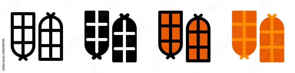 Editable salami vector icon. Part of a big icon set family. Perfect for web and app interfaces, presentations, infographics, etc Editable salami vector icon. Part of a big icon set family. Perfect for web and app interfaces, presentations, infographics, etc
