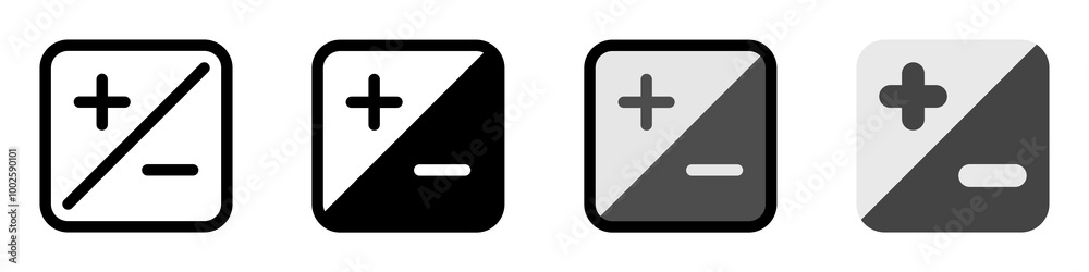 Editable photo exposure, plus and minus vector icon. Part of a big icon set family. Perfect for web and app interfaces, presentations, infographics, etc Editable photo exposure, plus and minus vector icon. Part of a big icon set family. Perfect for web and app interfaces, presentations, infographics, etc