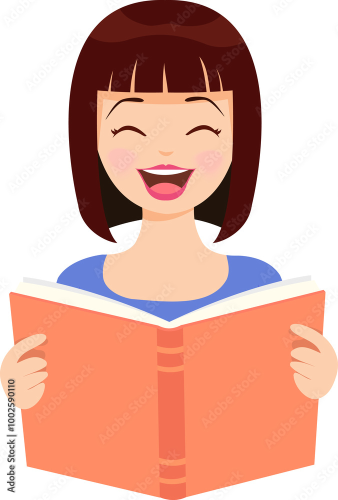 People are reading book and have different emotions People are reading book and have different emotions
