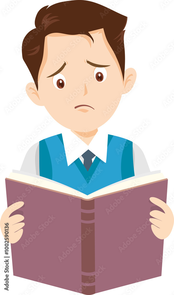 People are reading book and have different emotions People are reading book and have different emotions