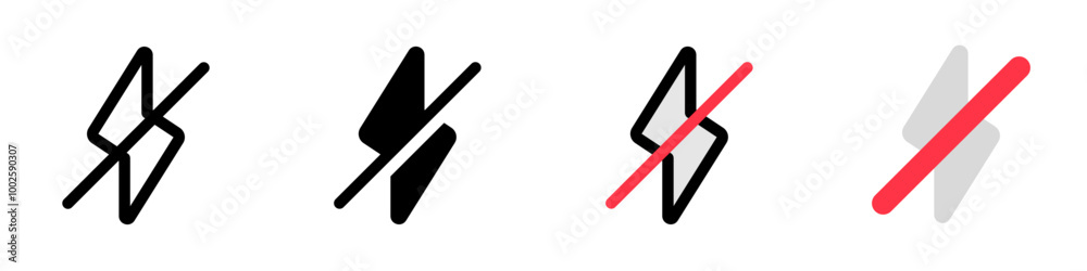 Editable flash off vector icon. Part of a big icon set family. Perfect for web and app interfaces, presentations, infographics, etc Editable flash off vector icon. Part of a big icon set family. Perfect for web and app interfaces, presentations, infographics, etc