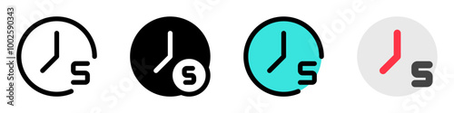 Editable countdown timer 5 seconds vector icon. Part of a big icon set family. Perfect for web and app interfaces, presentations, infographics, etc