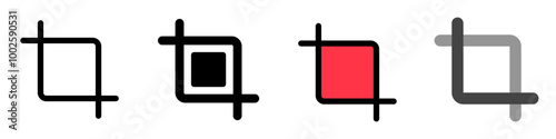 Editable crop tool vector icon. Part of a big icon set family. Perfect for web and app interfaces, presentations, infographics, etc