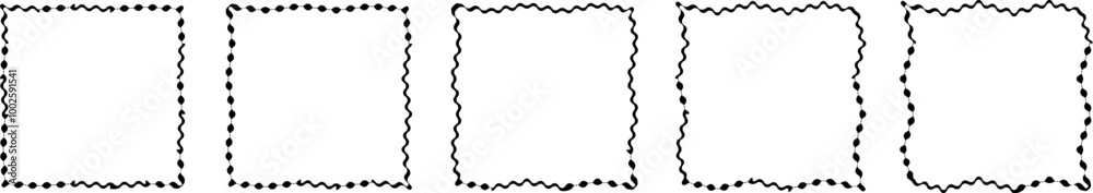 Fototapeta premium Different combinations of the geometric shape rectangle are in sets