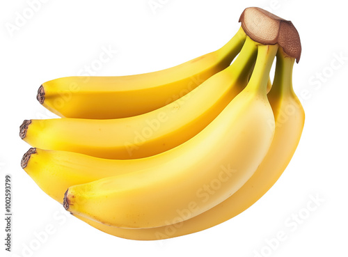 Fresh and vibrant bananas nestled together  for a healthy delight photo