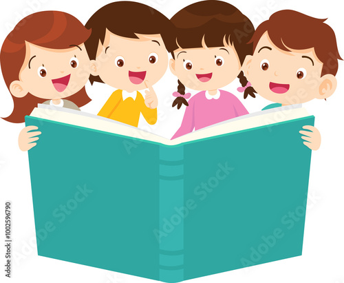 kid reading book ,children reading books student back to school