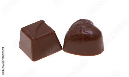 chocolate candies isolated