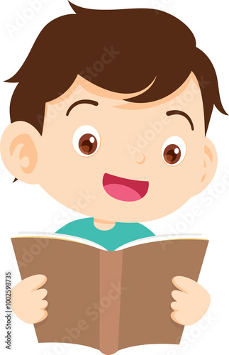 kid reading book ,children reading books student back to school