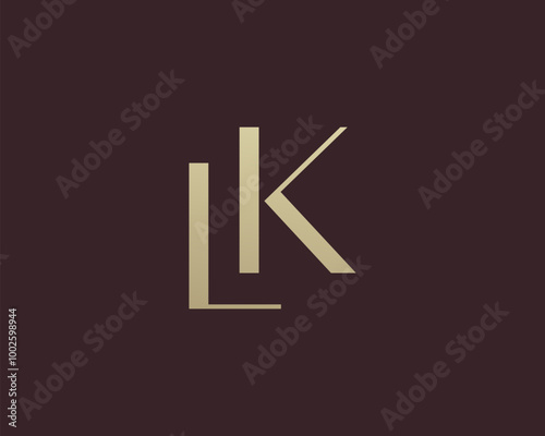 KL or LK letter logo icon design. Classic style luxury initials monogram. photo