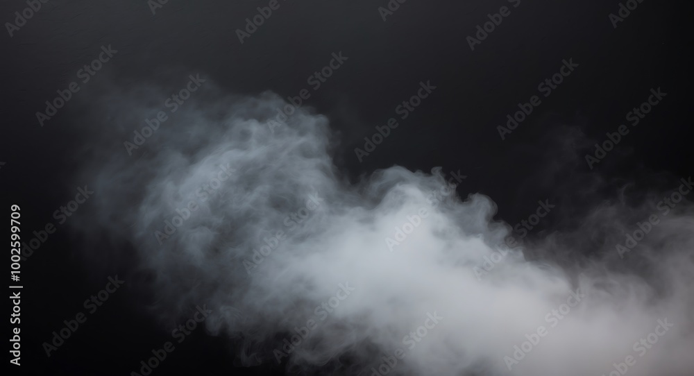 Soft gray mist on a black background offering a subtle and moody effect Soft gray mist on a black background offering a subtle and moody effect