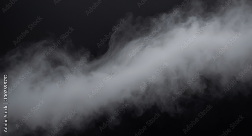Fototapeta premium Soft gray mist on a black background offering a subtle and moody effect