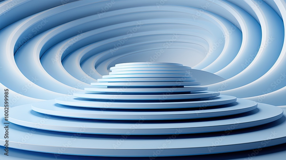 Obraz premium abstract blue tunnel