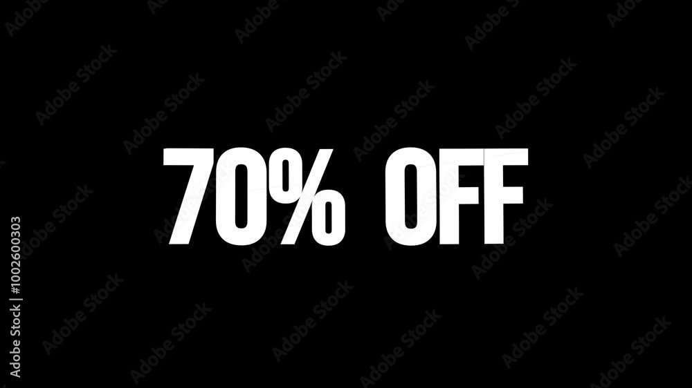 70% OFF SHOP NOW text animation, discount concept. Seamless looping video 70% OFF SHOP NOW text animation, discount concept. Seamless looping video