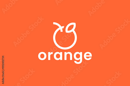 Fresh fruit juice logo design template. Orang juice bar logo design.