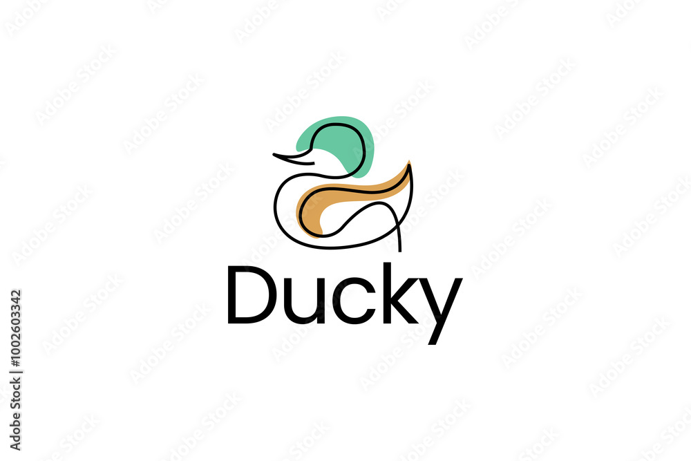 Obraz premium Duck logo Design Template Vector Graphic Branding Element.