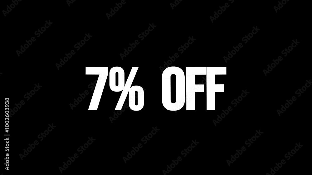 7% OFF SHOP NOW text animation, discount concept. Seamless looping video 7% OFF SHOP NOW text animation, discount concept. Seamless looping video