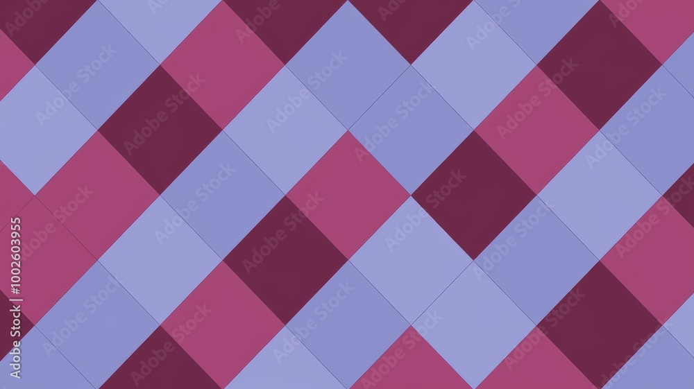 Geometric Pattern in Purple and Blue Shades