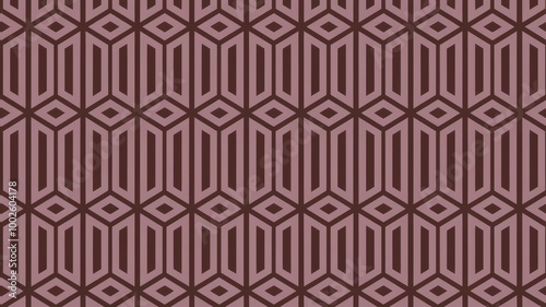 Geometric Pattern Design in Shades of Burgundy