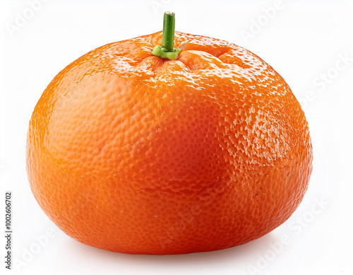 a whole mandarin orange isolated on white background  photo