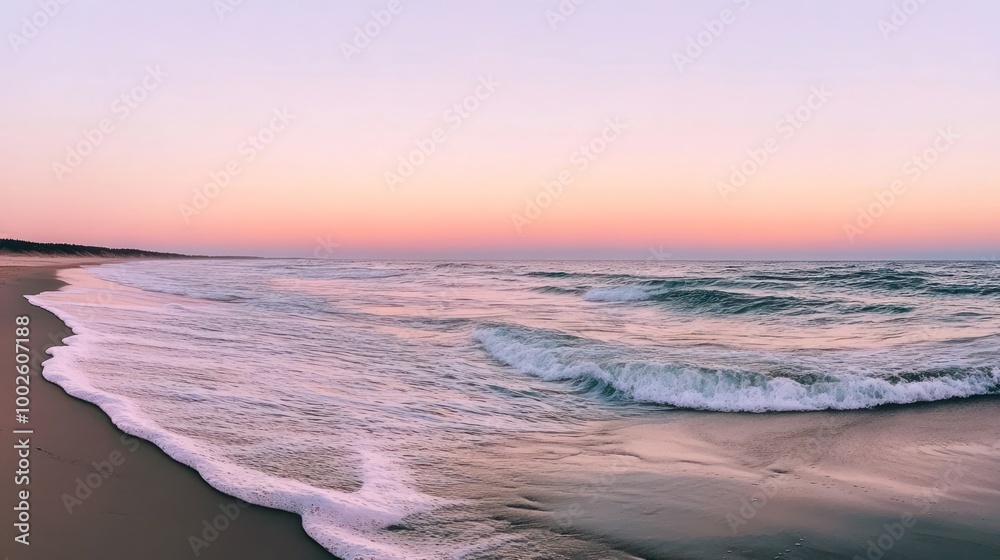 Fototapeta premium Serene Sunset Beach