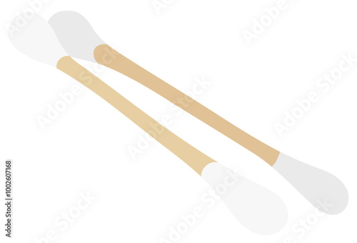 Cotton Swap Healthcare and Medicine Equipment Illustration Isolated on White Background