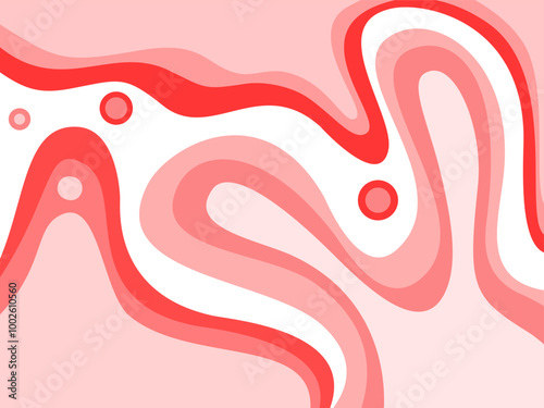 Dynamic waves abstract fluidity pink background