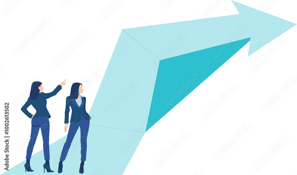 Obraz premium 目標達成へのロードマップのイラスト