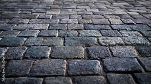 Cobblestone Pavement Texture in Neutral Tones