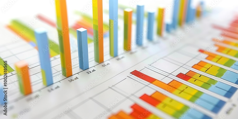 Clean Growth Data: Business growth graphs and data on a white background Clean Growth Data: Business growth graphs and data on a white background