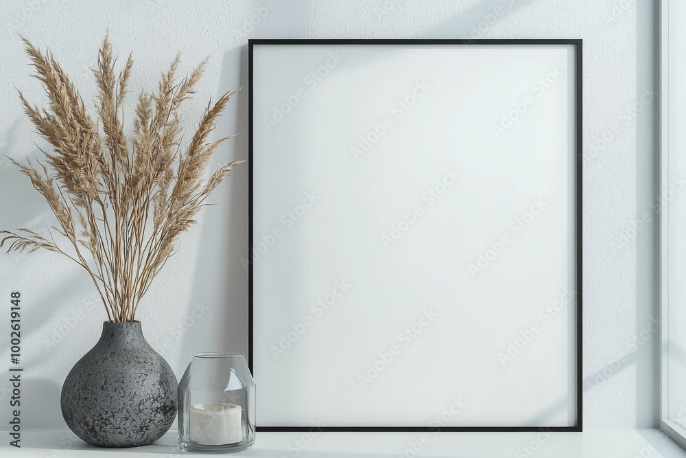 A3 Poster Mockup on White Background created with Generative AI A3 Poster Mockup on White Background created with Generative AI