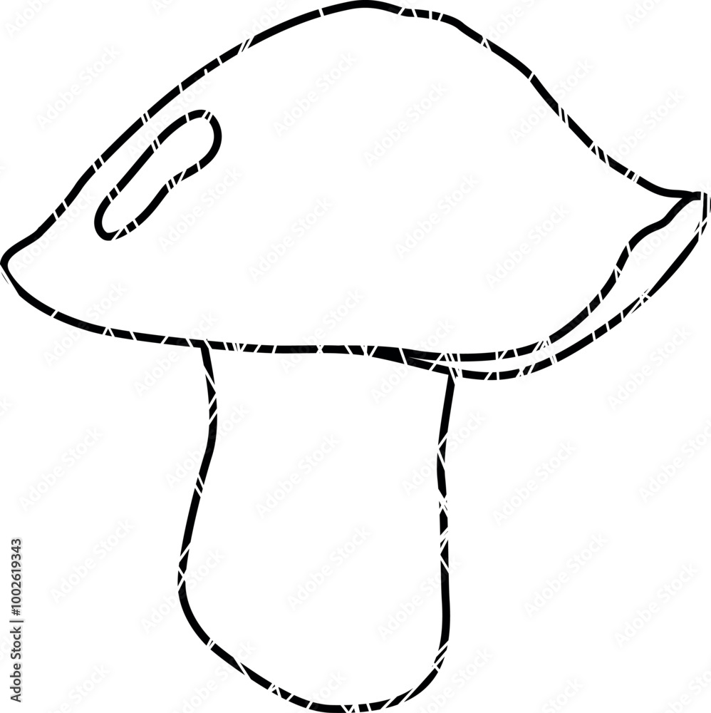 A doodle mushroom grows in the forest.
A doodle mushroom grows in the forest.