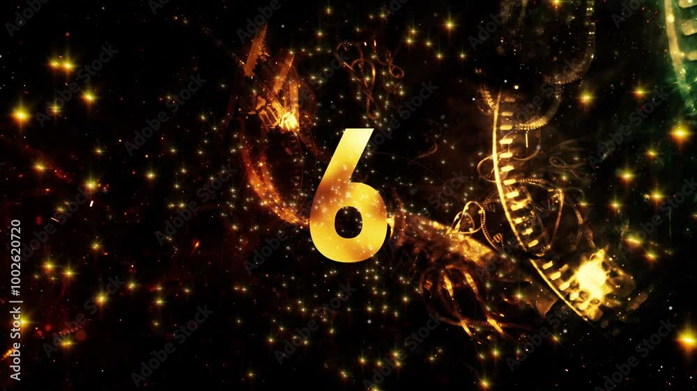 Ten second countdown timer abstract background. Ten to zero countdown digital effect cinematic title counting timer futuristic countdown