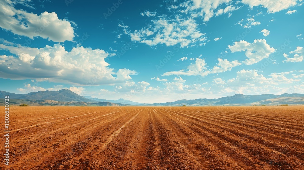 Expansive Desert Landscape with Fertile Farmland Expansive Desert Landscape with Fertile Farmland